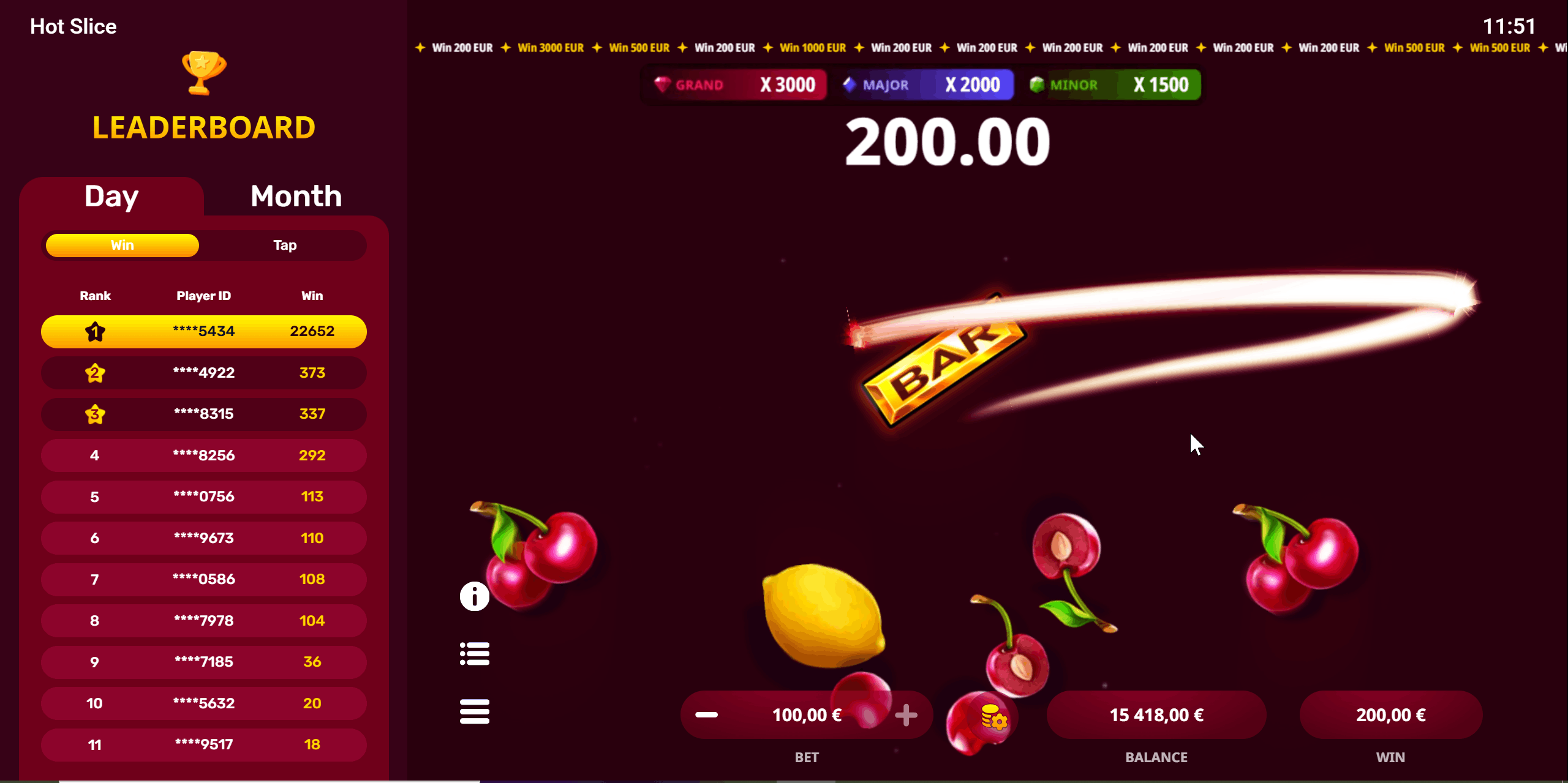 hot slice — banner principal en Betano Casino